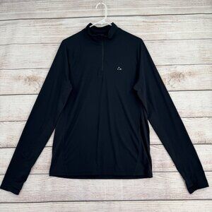 Paradox Merino Wool Blend drirelease Repreve 1/4 Zip Pullover Men's Size M Black